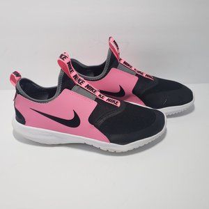 Nike Flex Runner Women's shoes Size 7 Youth Black Pink Slip-On AT4662-011